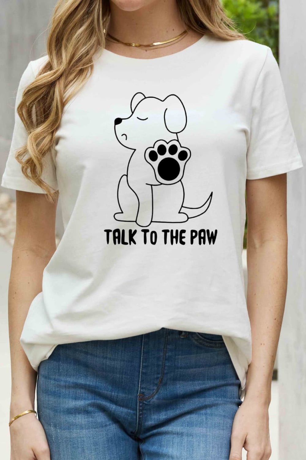 TALK TO THE PAW Graphic Cotton Tee - T-Shirts - Shirts & Tops - 6 - 2024