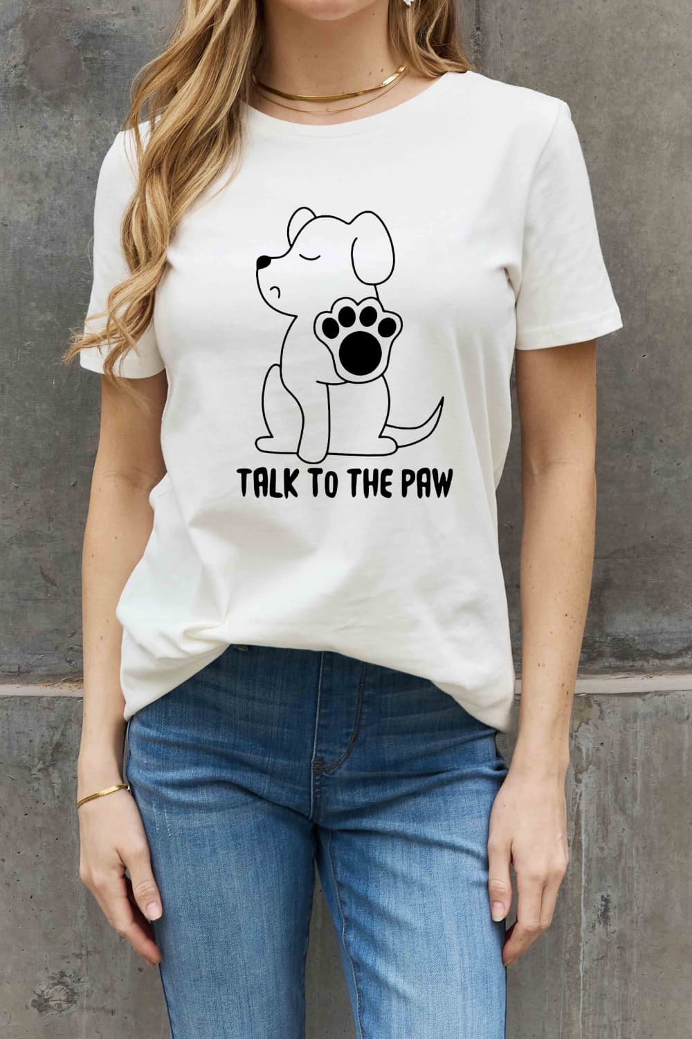 TALK TO THE PAW Graphic Cotton Tee - T-Shirts - Shirts & Tops - 7 - 2024