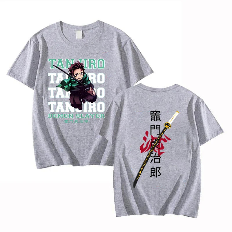 Tanjiro Demon Slayer Oversized Tee - Gray / XS - T-Shirts - T-Shirts - 11 - 2024