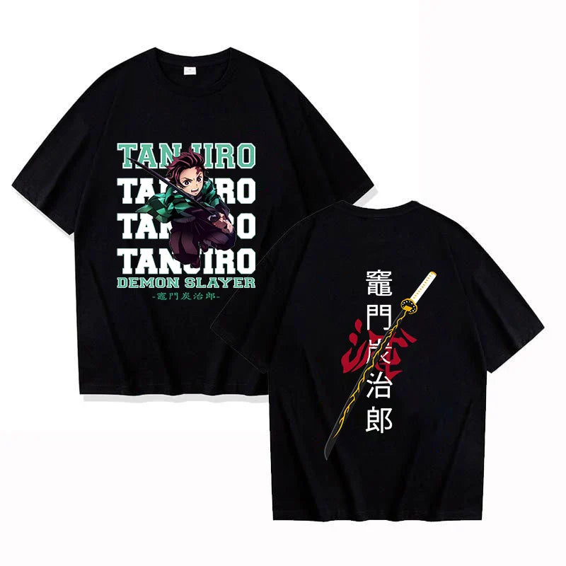 Tanjiro Demon Slayer Oversized Tee - Black / XS - T-Shirts - T-Shirts - 5 - 2024