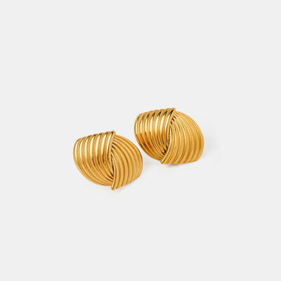 Texture Stainless Steel Stud Earrings - Gold / One Size - T-Shirts - Earrings - 3 - 2024
