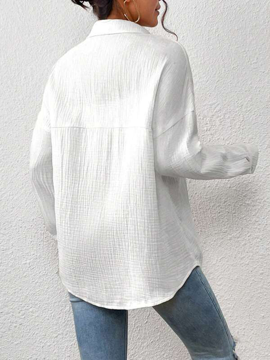 Textured Drop Shoulder Shirt Jacket - T-Shirts - Coats & Jackets - 15 - 2024