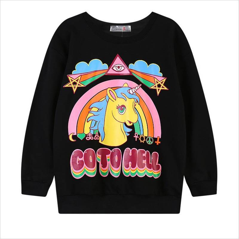Unicorn Go To Hell Sweatshirt - T-Shirts - Clothing - 1 - 2024