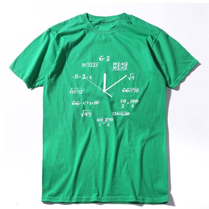Unisex Math Clock T-Shirt - MA0120A-GREEN / XS - T-Shirts - Shirts & Tops - 15 - 2024