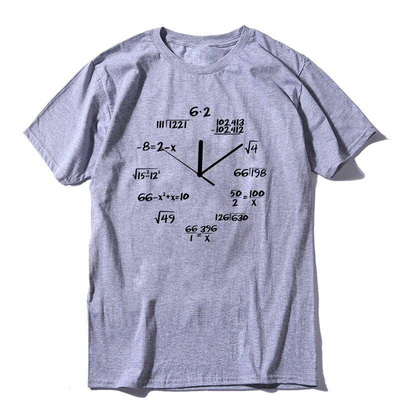 Unisex Math Clock T-Shirt - MA0120A-GREY / L - T-Shirts - Shirts & Tops - 16 - 2024