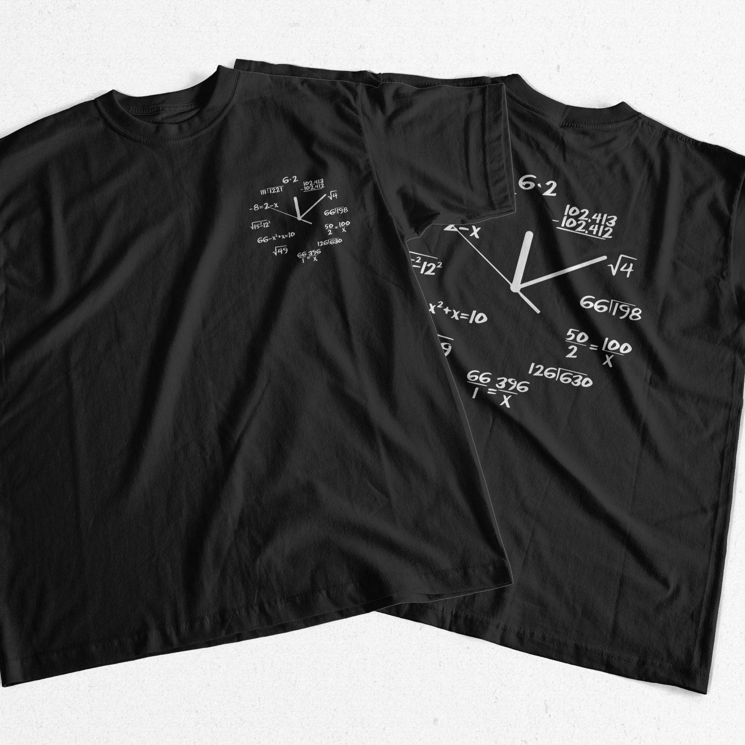 Unisex Math Clock T-Shirt - MA0120-BLK / S - T-Shirts - Shirts & Tops - 25 - 2024