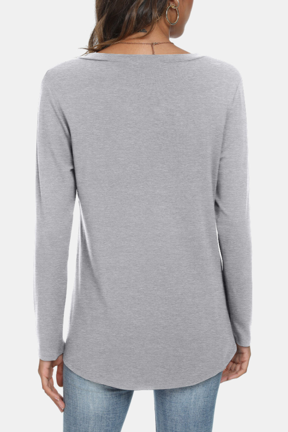 V-Neck Long Sleeve T-Shirt - T-Shirts - Shirts & Tops - 7 - 2024