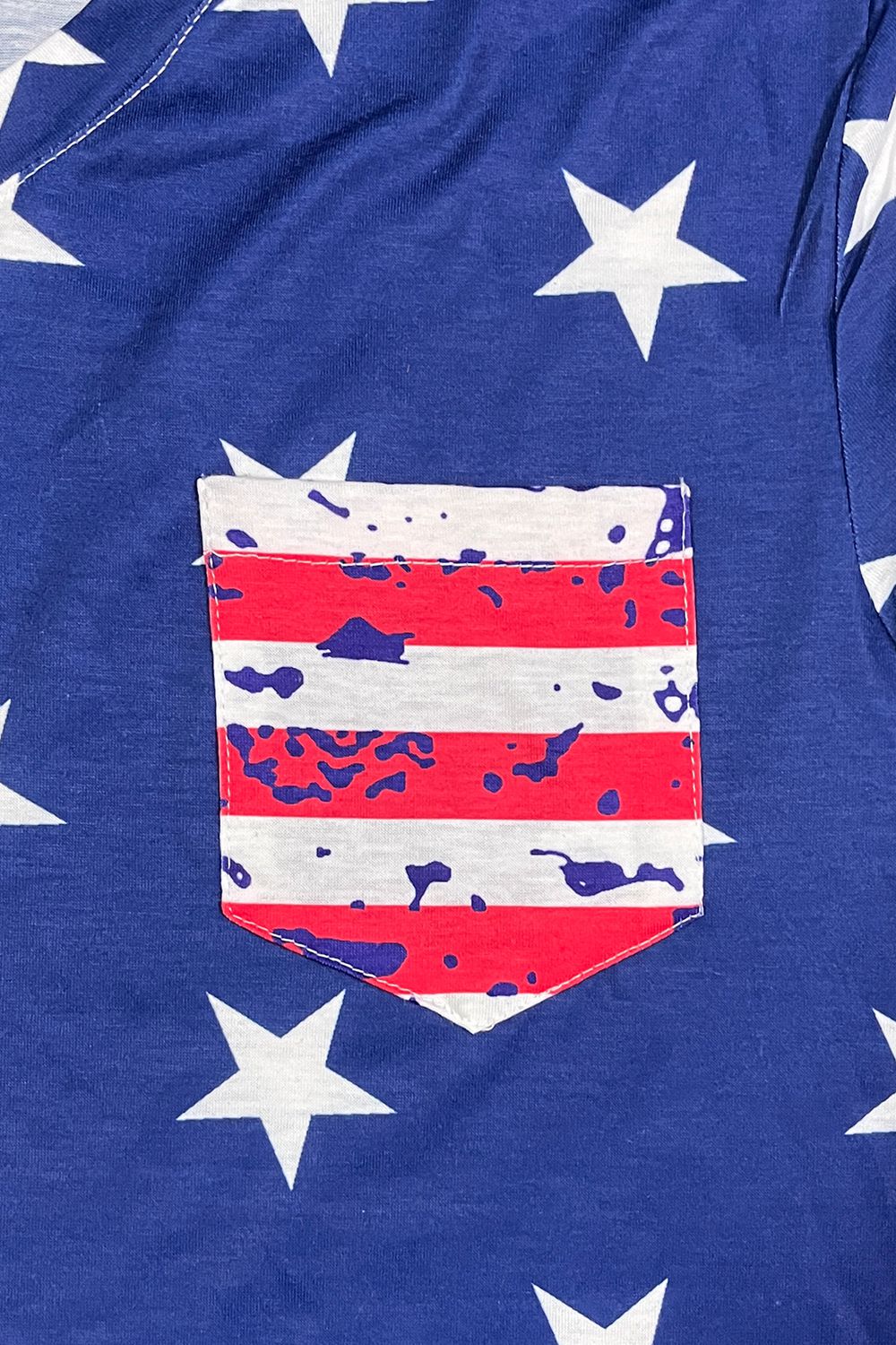 V-Neck Short Sleeve US Flag T-Shirt - T-Shirts - Shirts & Tops - 5 - 2024