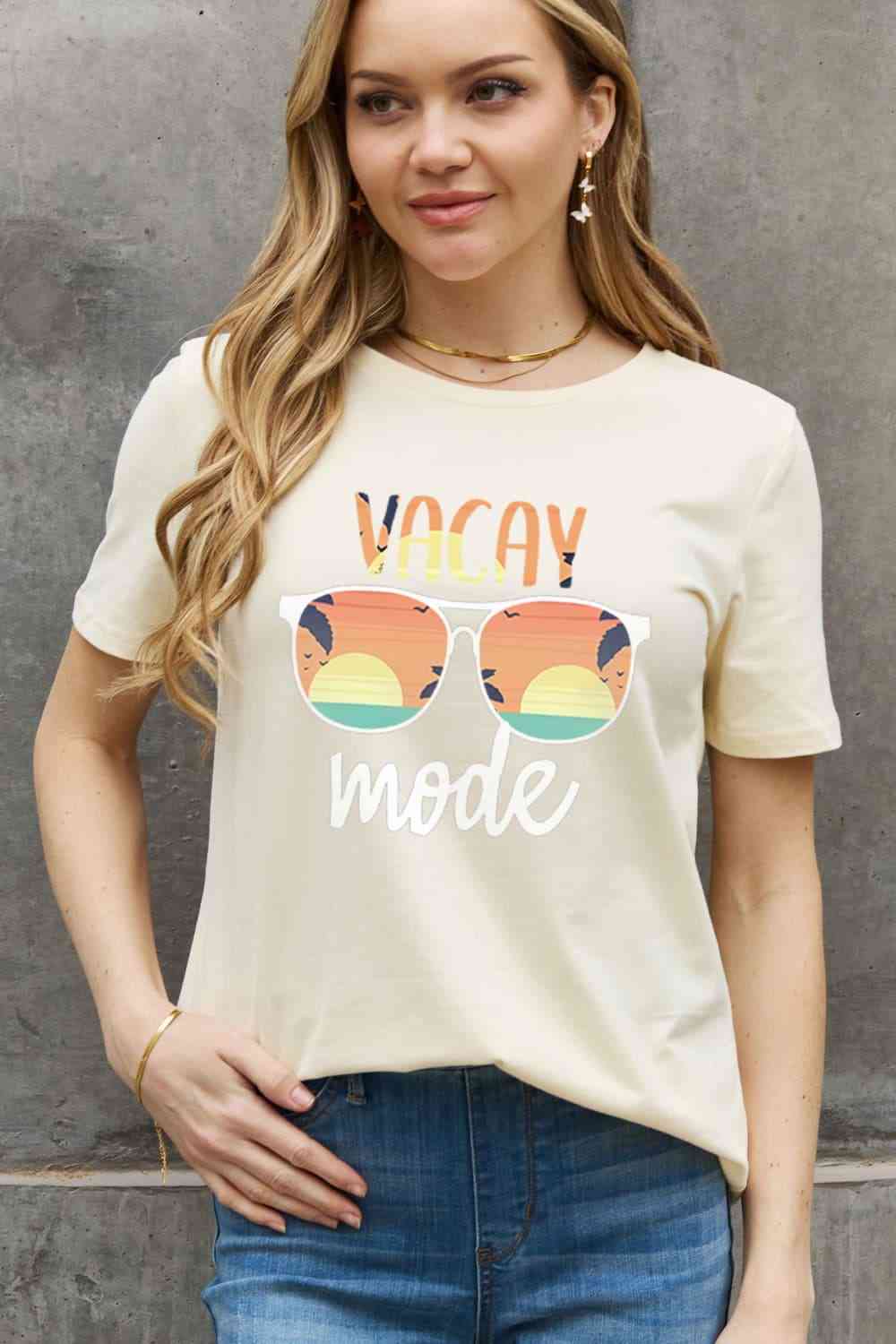 VACAY MODE Graphic Cotton Tee - T-Shirts - Shirts & Tops - 11 - 2024