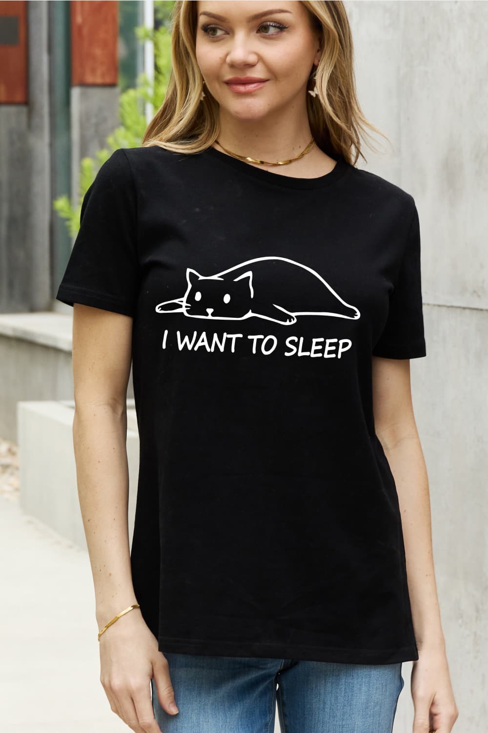 I WANT TO SLEEP Graphic Cotton Tee - T-Shirts - Shirts & Tops - 3 - 2024