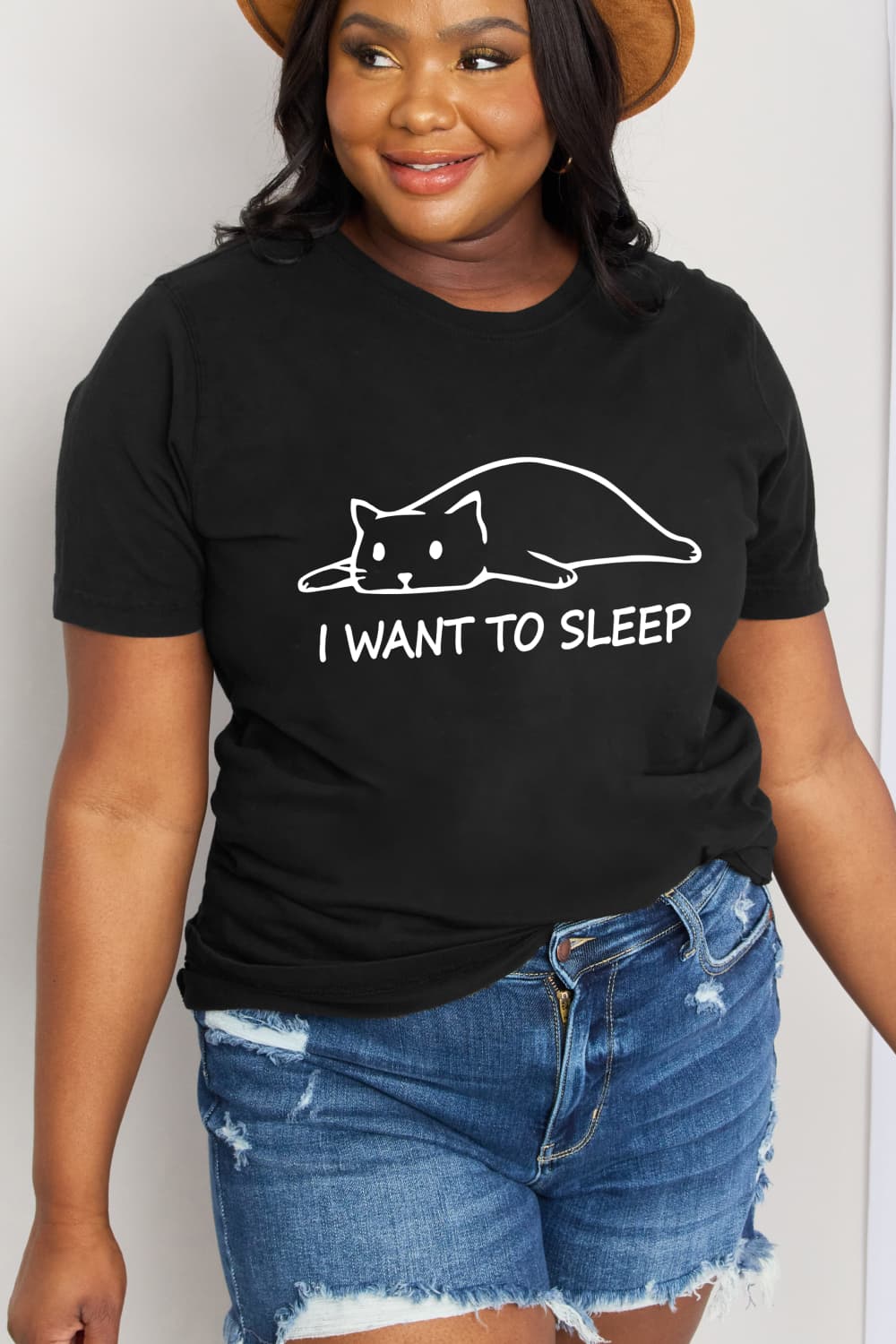 I WANT TO SLEEP Graphic Cotton Tee - T-Shirts - Shirts & Tops - 5 - 2024