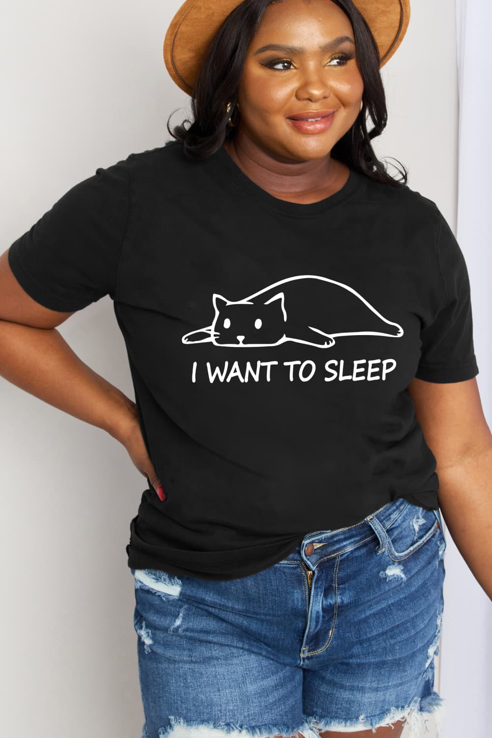 I WANT TO SLEEP Graphic Cotton Tee - T-Shirts - Shirts & Tops - 4 - 2024