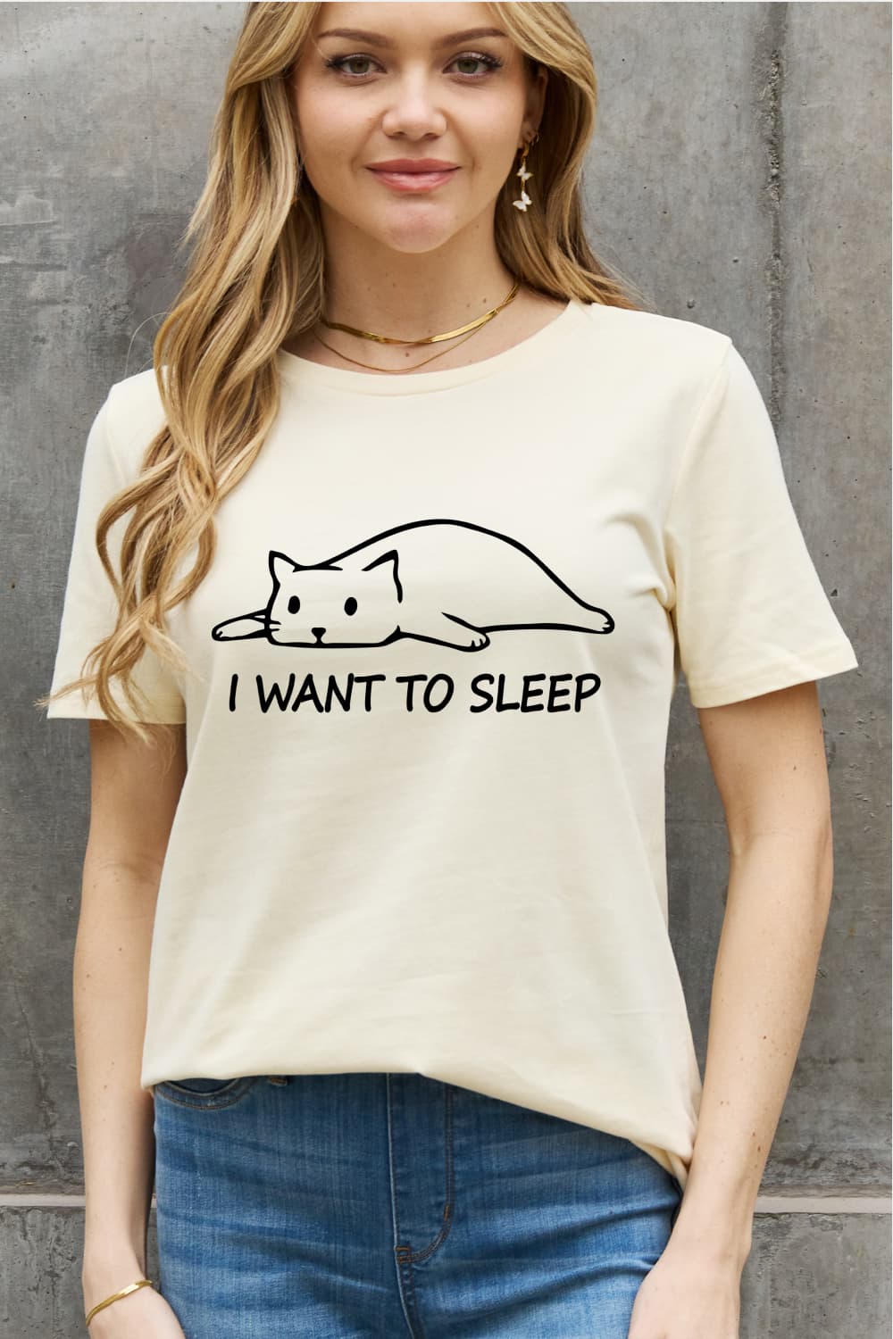 I WANT TO SLEEP Graphic Cotton Tee - White / S - T-Shirts - Shirts & Tops - 7 - 2024