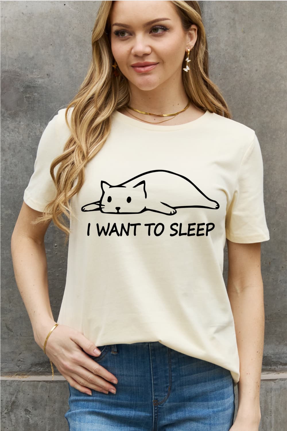 I WANT TO SLEEP Graphic Cotton Tee - T-Shirts - Shirts & Tops - 8 - 2024