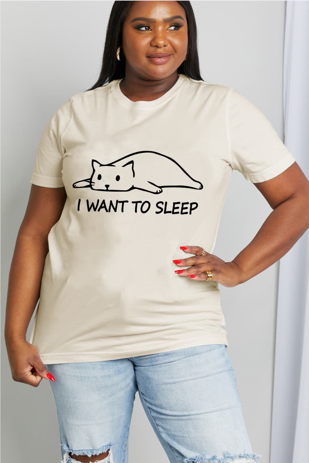 I WANT TO SLEEP Graphic Cotton Tee - T-Shirts - Shirts & Tops - 11 - 2024