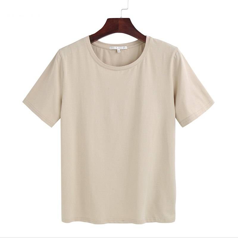 Women’s Loose Basic T - Beige / S - T-Shirts - Shirts & Tops - 5 - 2024