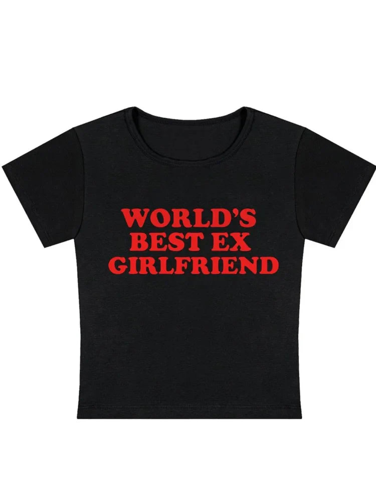 ’World’s Best Ex Girlfriend’ Tee - Black / XL - T-Shirts - Shirts & Tops - 8 - 2024