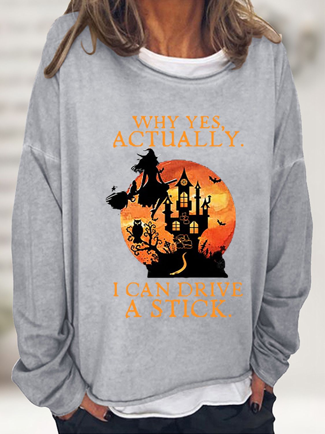 Why Yes Actually I Can Drive A Stick Sweatshirt - Light Gray / S - T-Shirts - Shirts & Tops - 16 - 2024