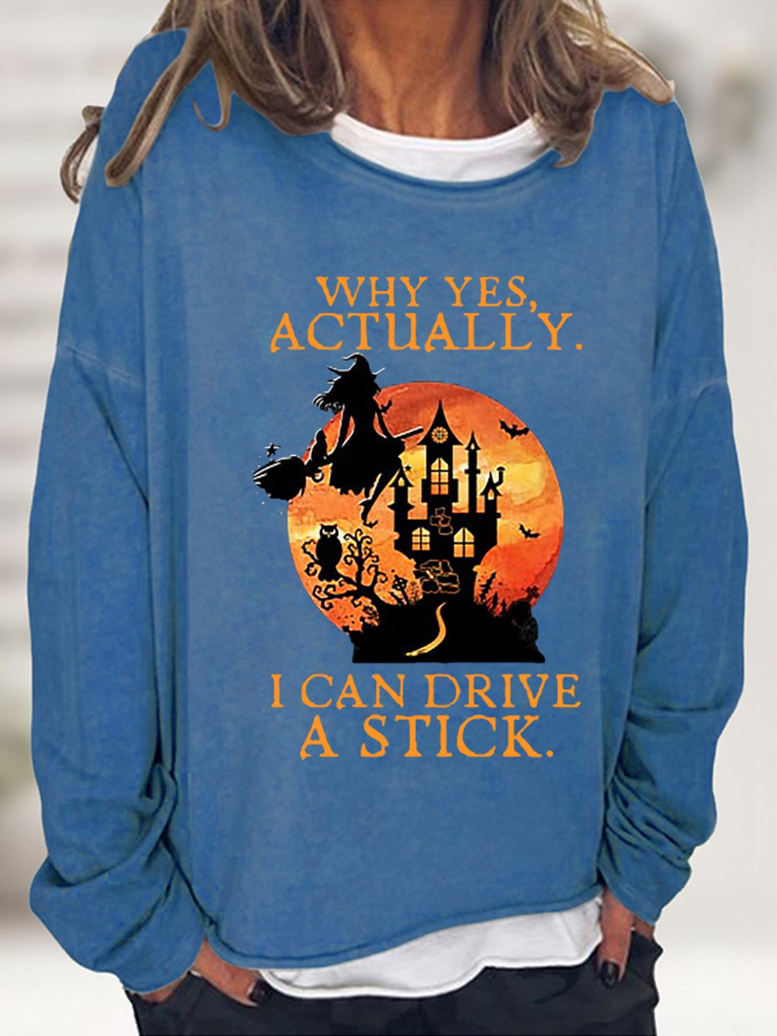 Why Yes Actually I Can Drive A Stick Sweatshirt - Blue / S - T-Shirts - Shirts & Tops - 4 - 2024
