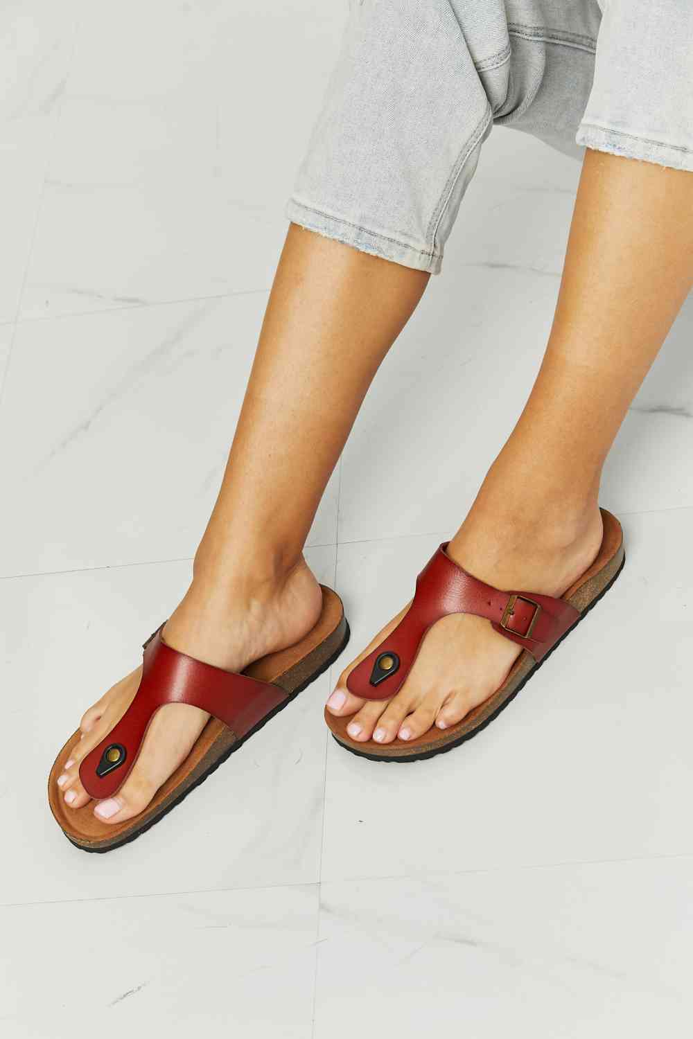 Drift Away T-Strap Flip-Flop in Red - All Products - Shoes - 3 - 2024