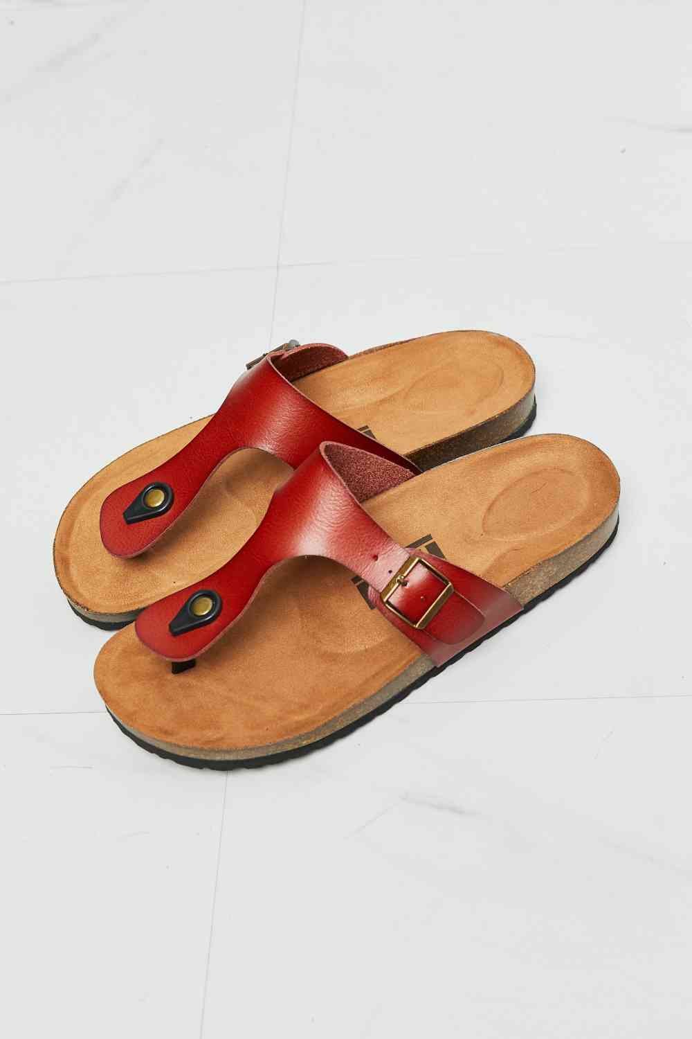 Drift Away T-Strap Flip-Flop in Red - All Products - Shoes - 6 - 2024