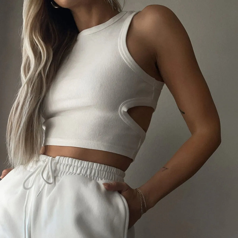 Casual Tank Crop Tops - T-Shirts - 1