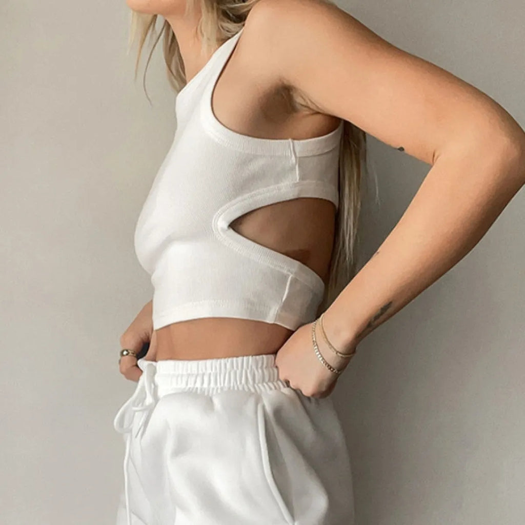 Casual Tank Crop Tops - T-Shirts - 2