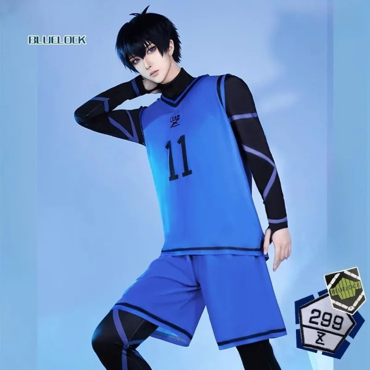 Lock Isagi Yoichi Cosplay Set – Anime Sports Jersey & Jumpsuit - Women’s Clothing & Accessories - Sets - 8