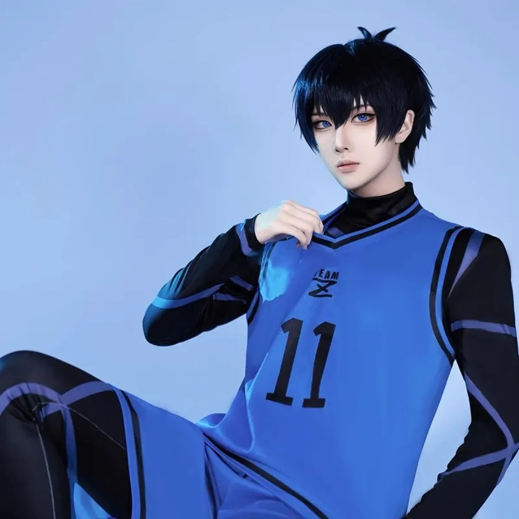 Lock Isagi Yoichi Cosplay Set – Anime Sports Jersey & Jumpsuit - Women’s Clothing & Accessories - Sets - 5