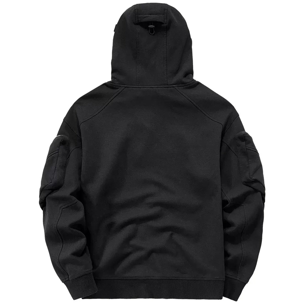 Techwear High Neck Hoodie - Hoodies & Sweatshirts - Men’s Hoodies - 1