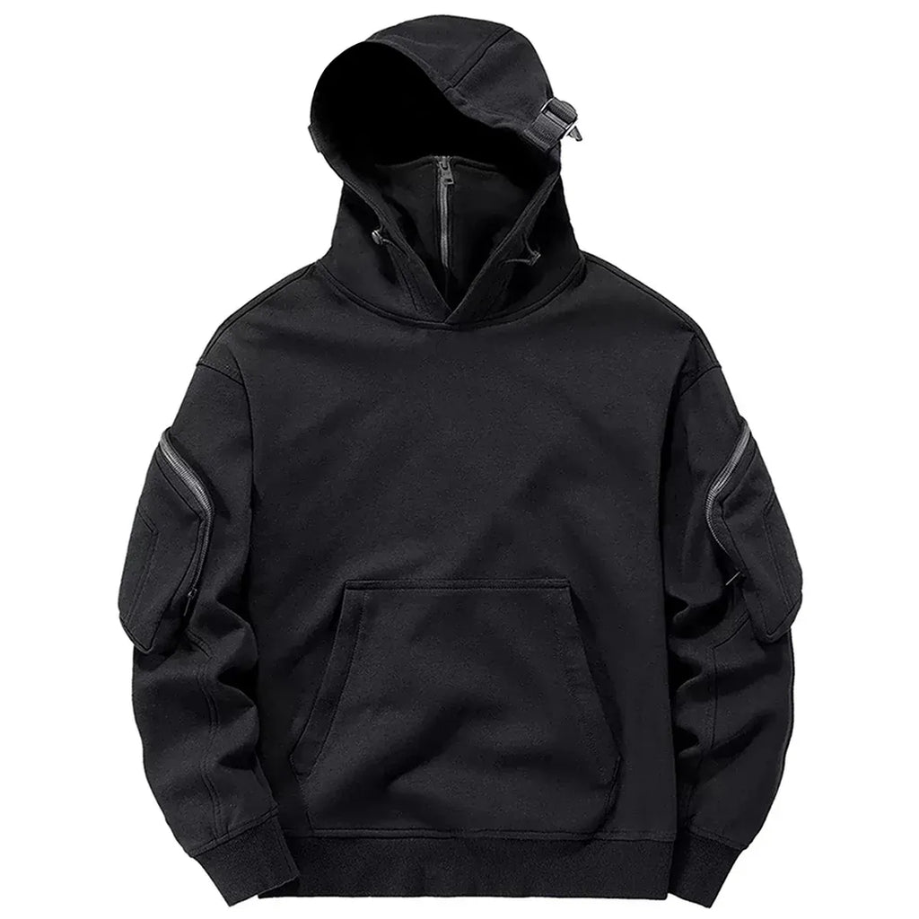 Techwear High Neck Hoodie - Hoodies & Sweatshirts - Men’s Hoodies - 16