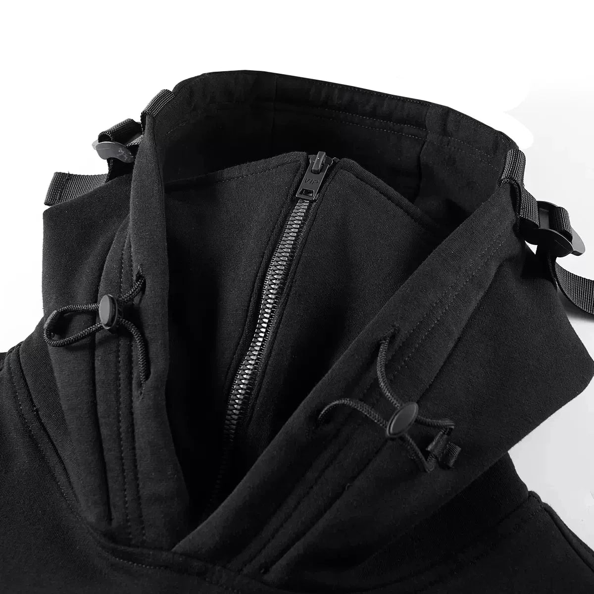 Techwear Hoodie with High Neck and Mask - Hoodies & Sweatshirts - Shirts & Tops - 3 - 2024