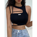 Sexy Hollow Out Techwear Tee - T-Shirts - Shirts & Tops - 1 - 2024