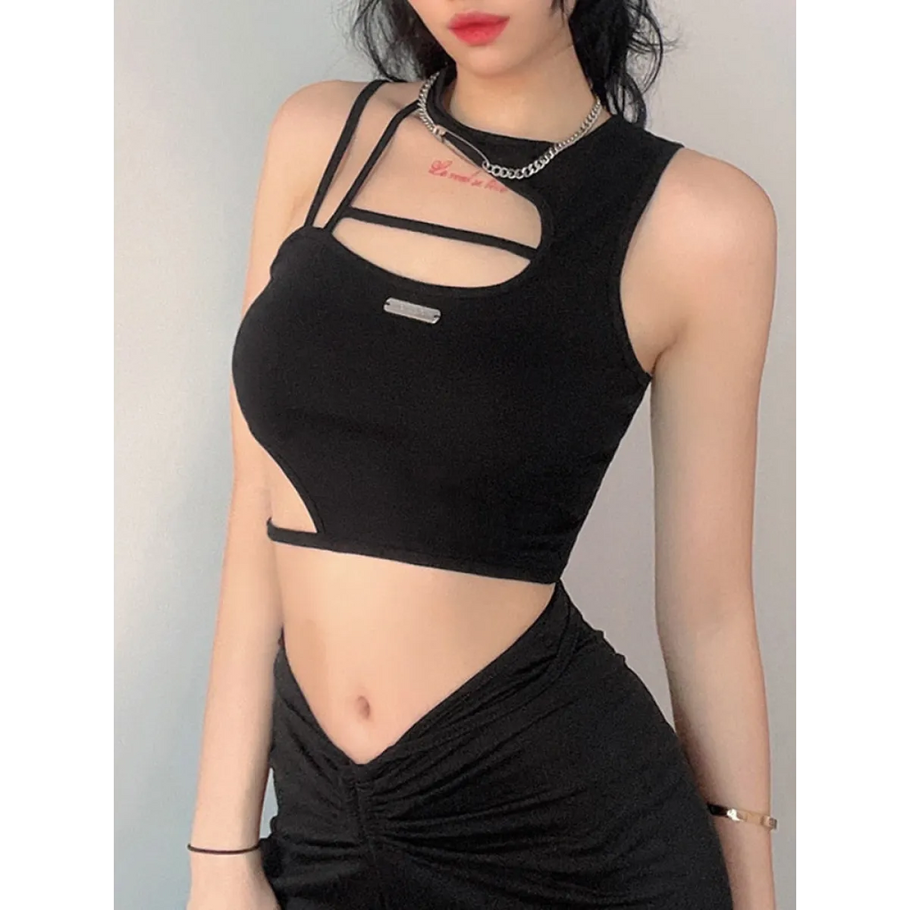 Sexy Hollow Out Techwear Tee - T-Shirts - Shirts & Tops - 3 - 2024