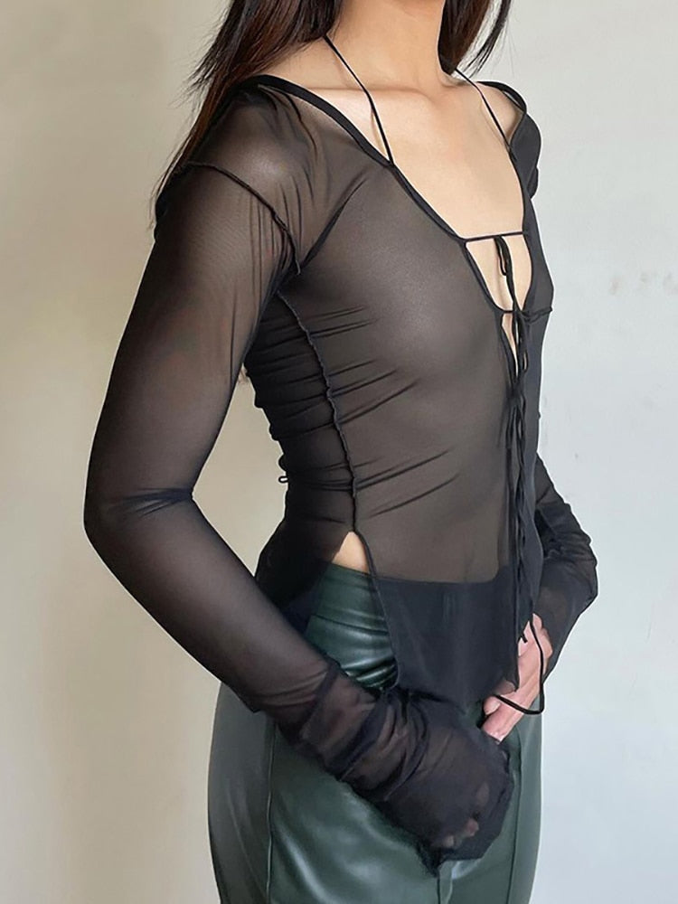 Sexy See Through Techwear Tops - T-Shirts - Clothing Tops - 2 - 2024