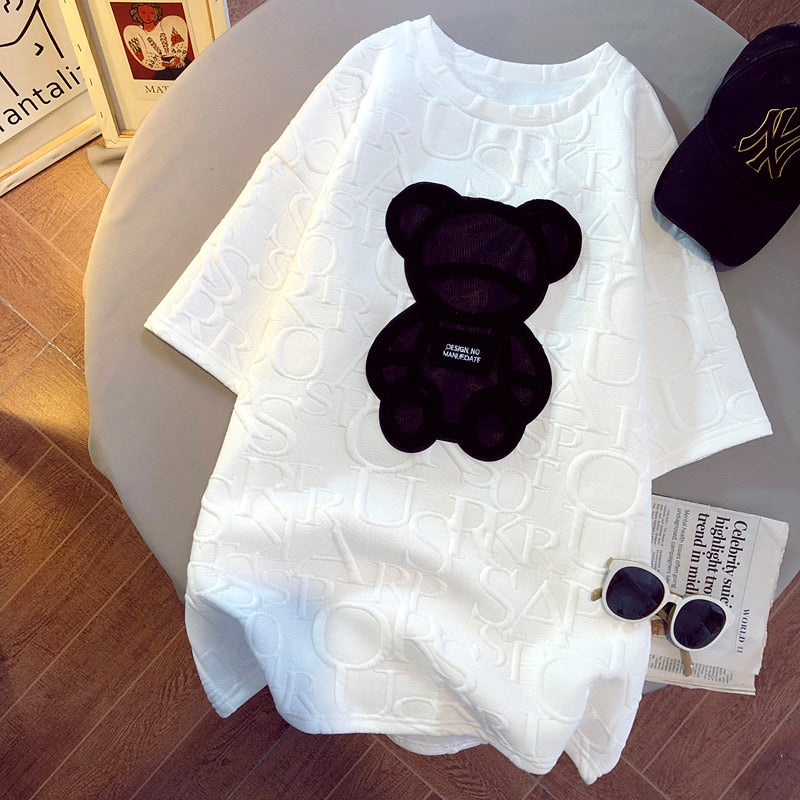 Teddy Bear Harajuku Tee - White / M - T-Shirts - Clothing - 23 - 2024