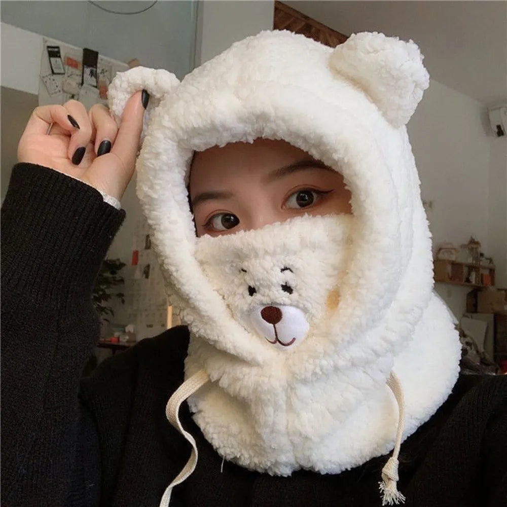 Kawaii Teddy Bear Winter Hat With Mask Combo - Accessories - Apparel & Accessories - 3 - 2024