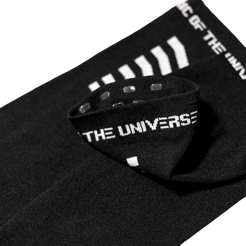 Black Logo Grip Thigh High Socks - Harajuku Style - Accessory - 4