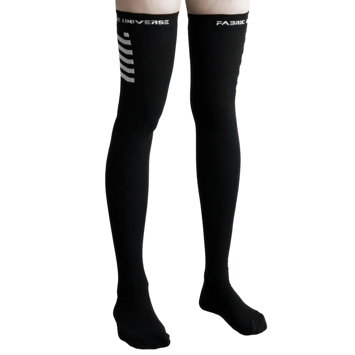Black Logo Grip Thigh High Socks - Harajuku Style - Accessory - 3