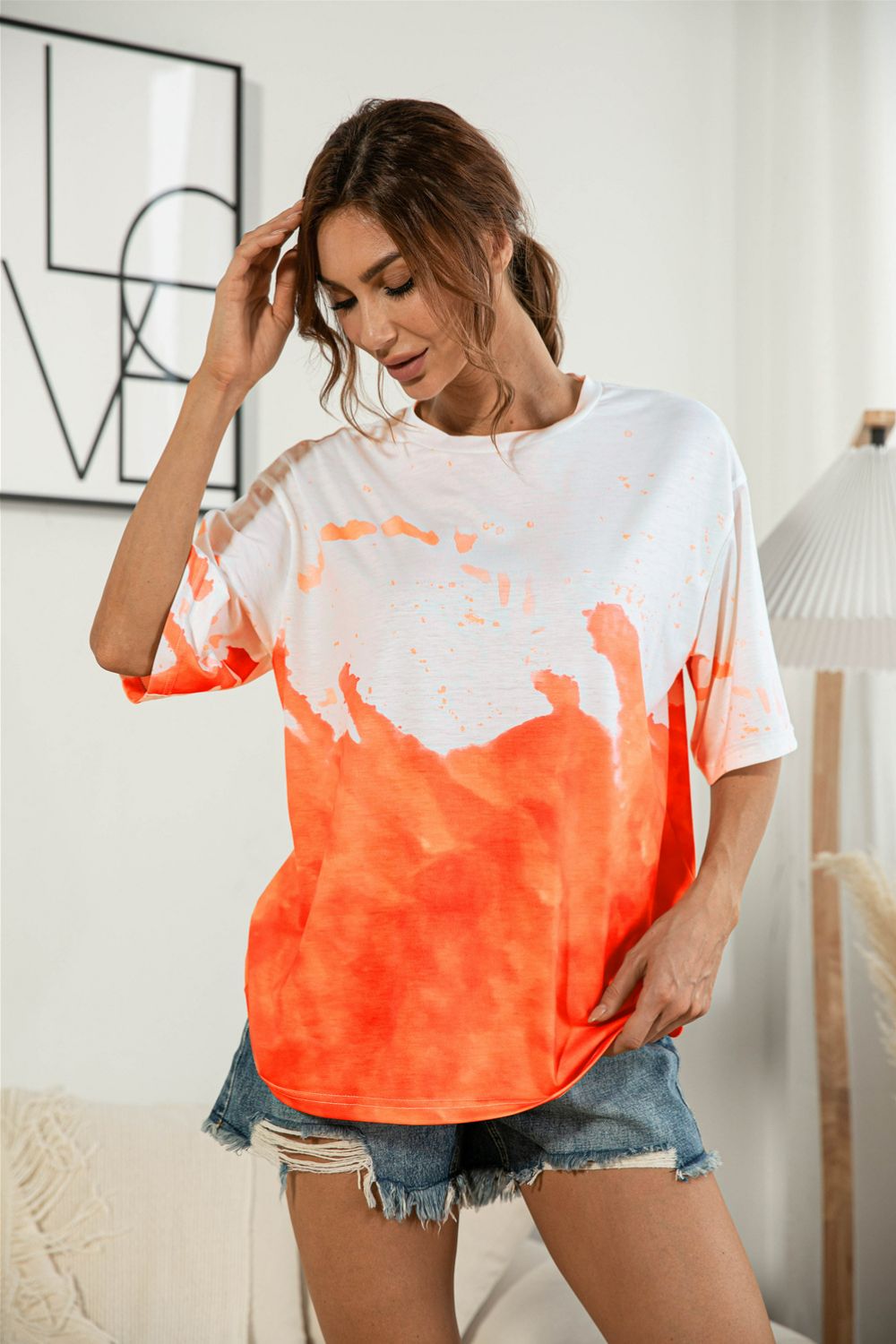 Tie-Dye Round Neck Tee Shirt - T-Shirts - Shirts & Tops - 5 - 2024