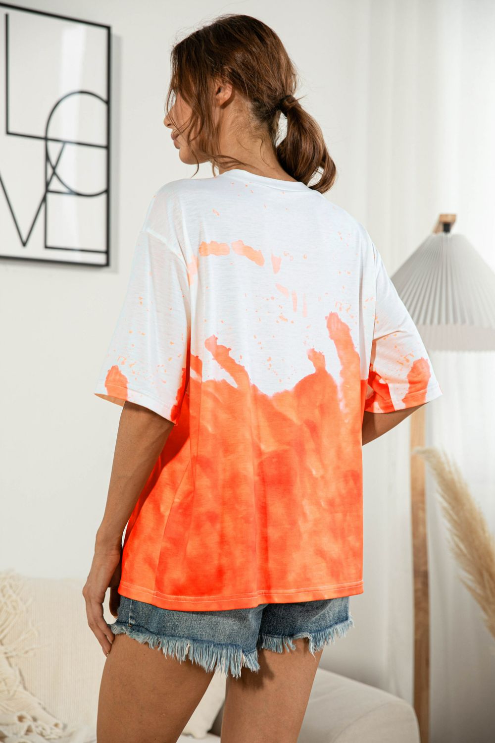 Tie-Dye Round Neck Tee Shirt - T-Shirts - Shirts & Tops - 6 - 2024