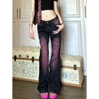 Y2K Tie Dye Flared Low Waist Jeans - Bottoms - Jeans - 2