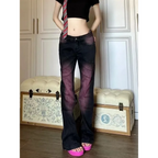 Y2K Tie Dye Flared Low Waist Jeans - Bottoms - Jeans - 4