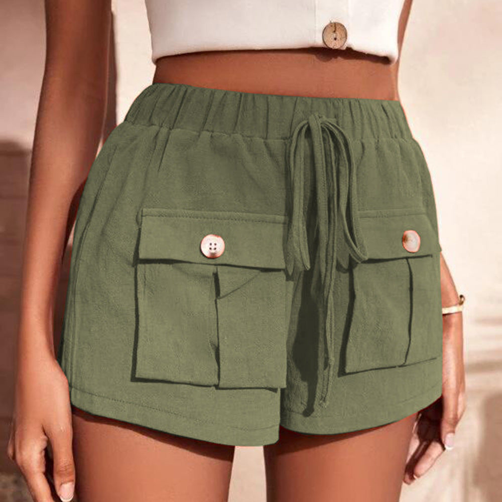 Tie Waist Cargo Shorts - Women’s Clothing & Accessories - Shorts - 5 - 2024