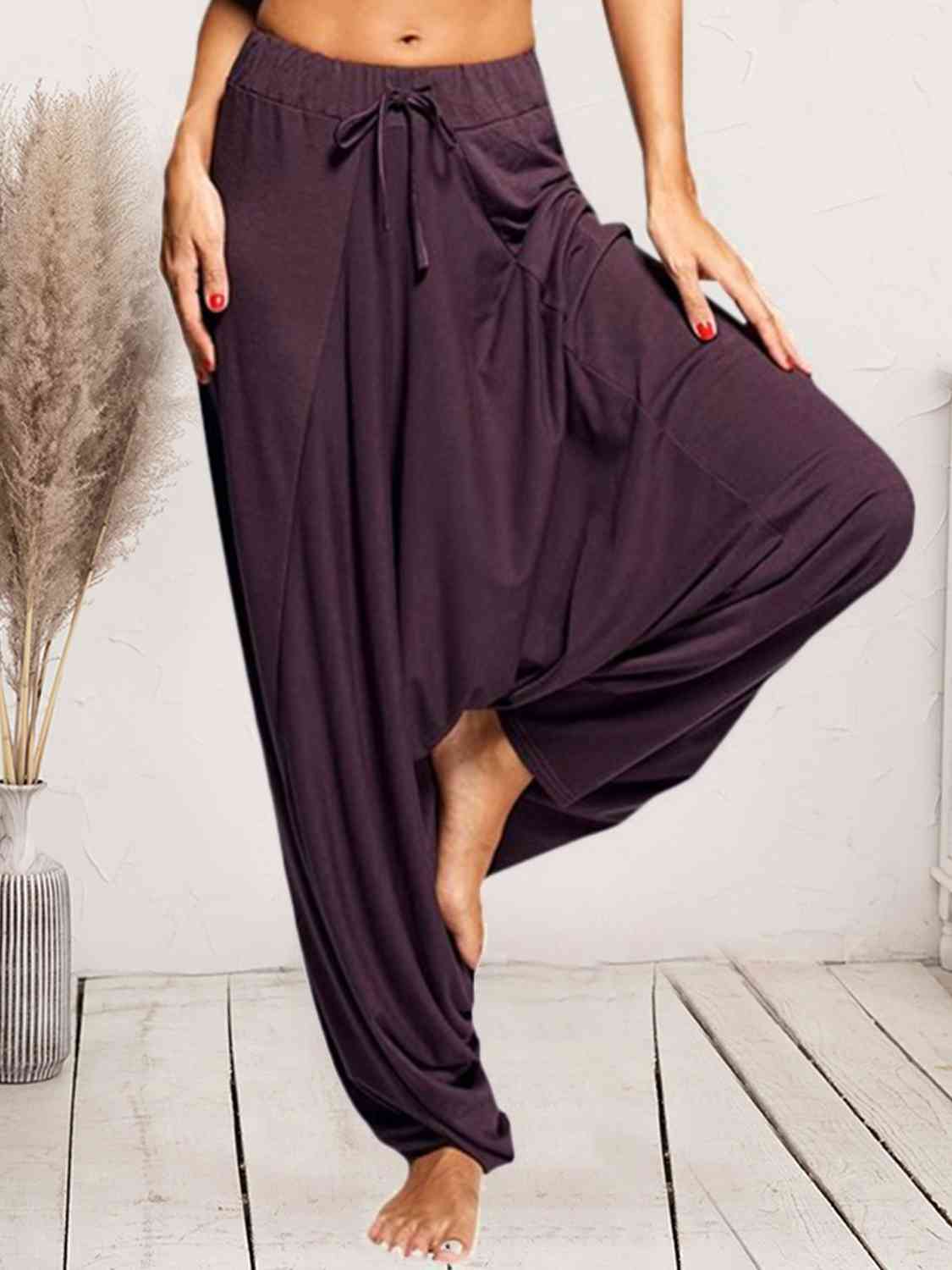 Tied Mid Waist Long Harem Pants - Bottoms - Pants - 12 - 2024