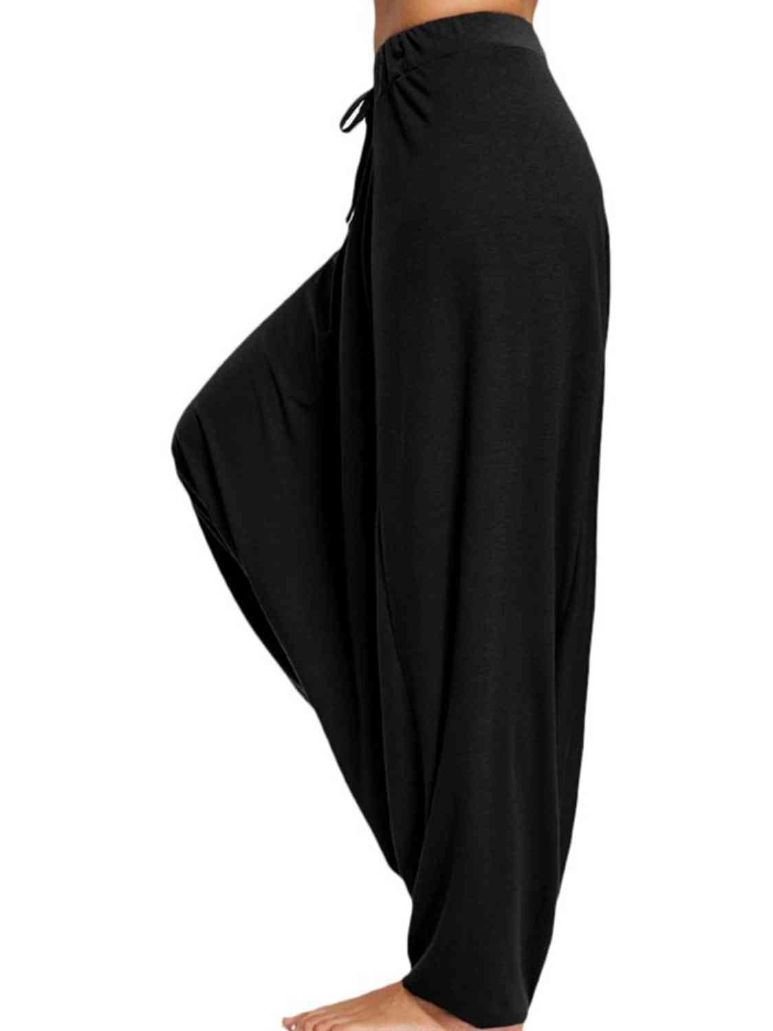 Tied Mid Waist Long Harem Pants - Bottoms - Pants - 3 - 2024