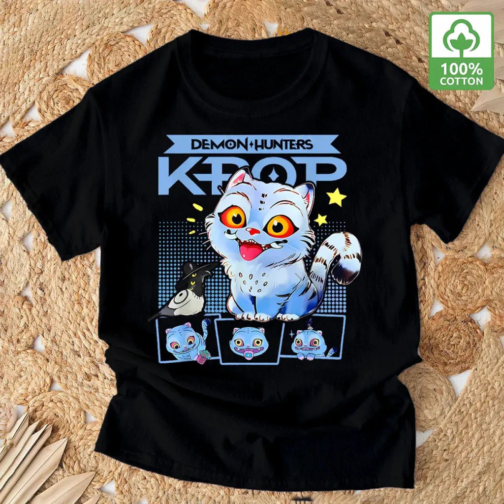 Kpop Demon Hunters Tiger Graphic Cotton Tee - T-Shirts - T-Shirt - 1