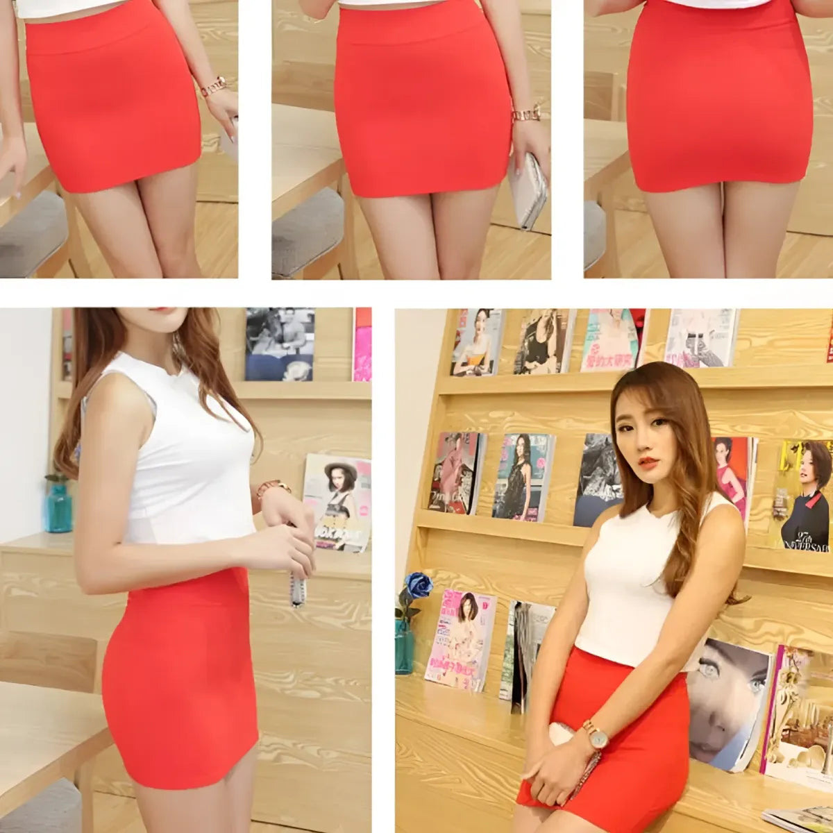 Tight Mini Pencil Skirt - Bottoms - 6