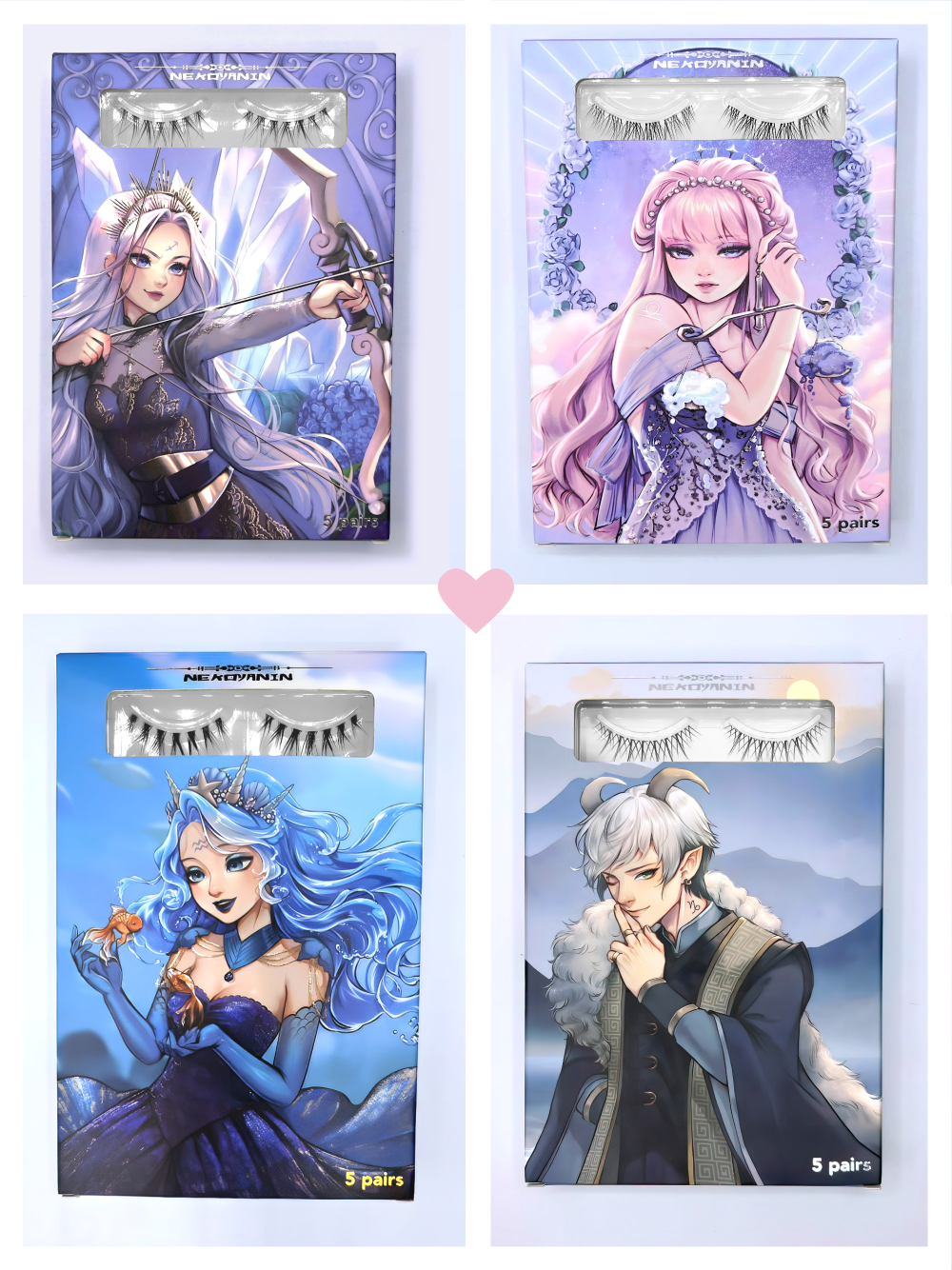 Zodiac Manga Lashes – Anime-Inspired 12-Style Set