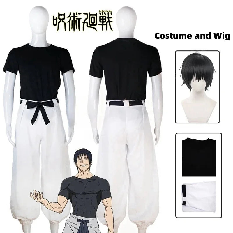 Jujutsu Kaisen Toji Fushiguro Cosplay - Sorcerer Killer Uniform & Wig - Costume and Wig / M - Cosplay - Costumes - 7